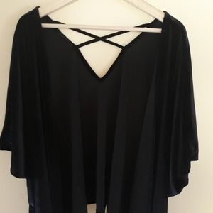 Angie Black Velvet Kimono